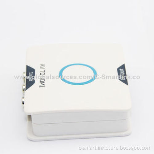 AV to HDMI Converter, Converter with 5V DC Power Supply, PAL/NTSC Input Video System, 1080P